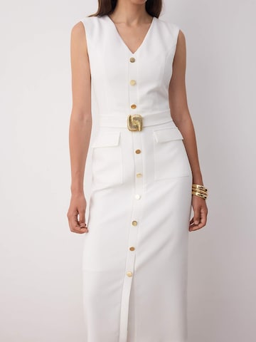 Trendyol Kokerjurk in Wit