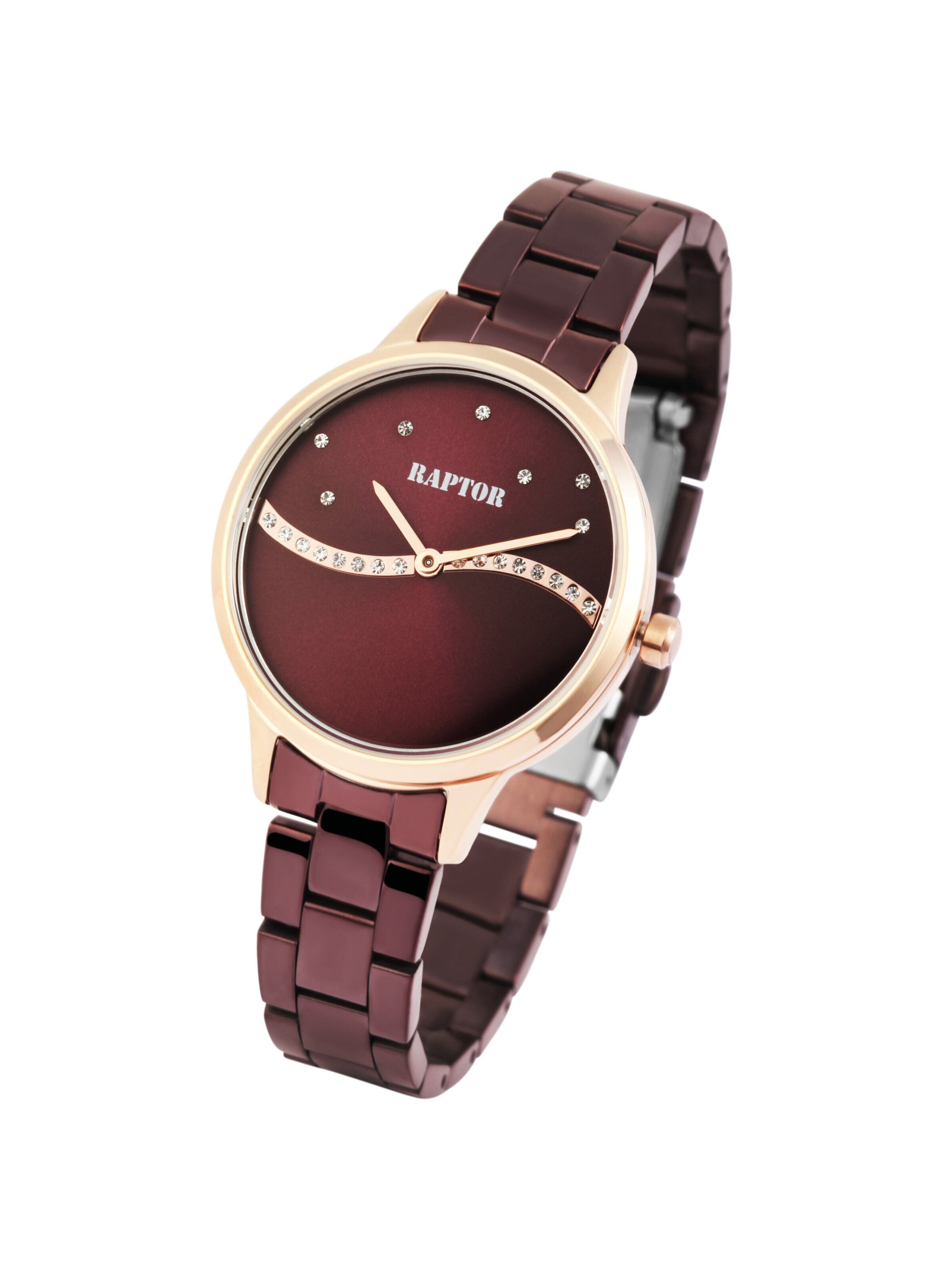 Raptor Analog Watch 'Flake, Strass' in Purple