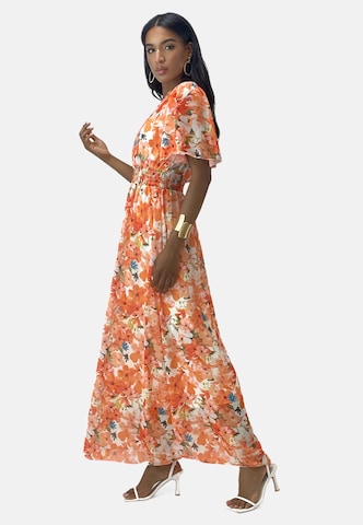 Elara Kjole i orange