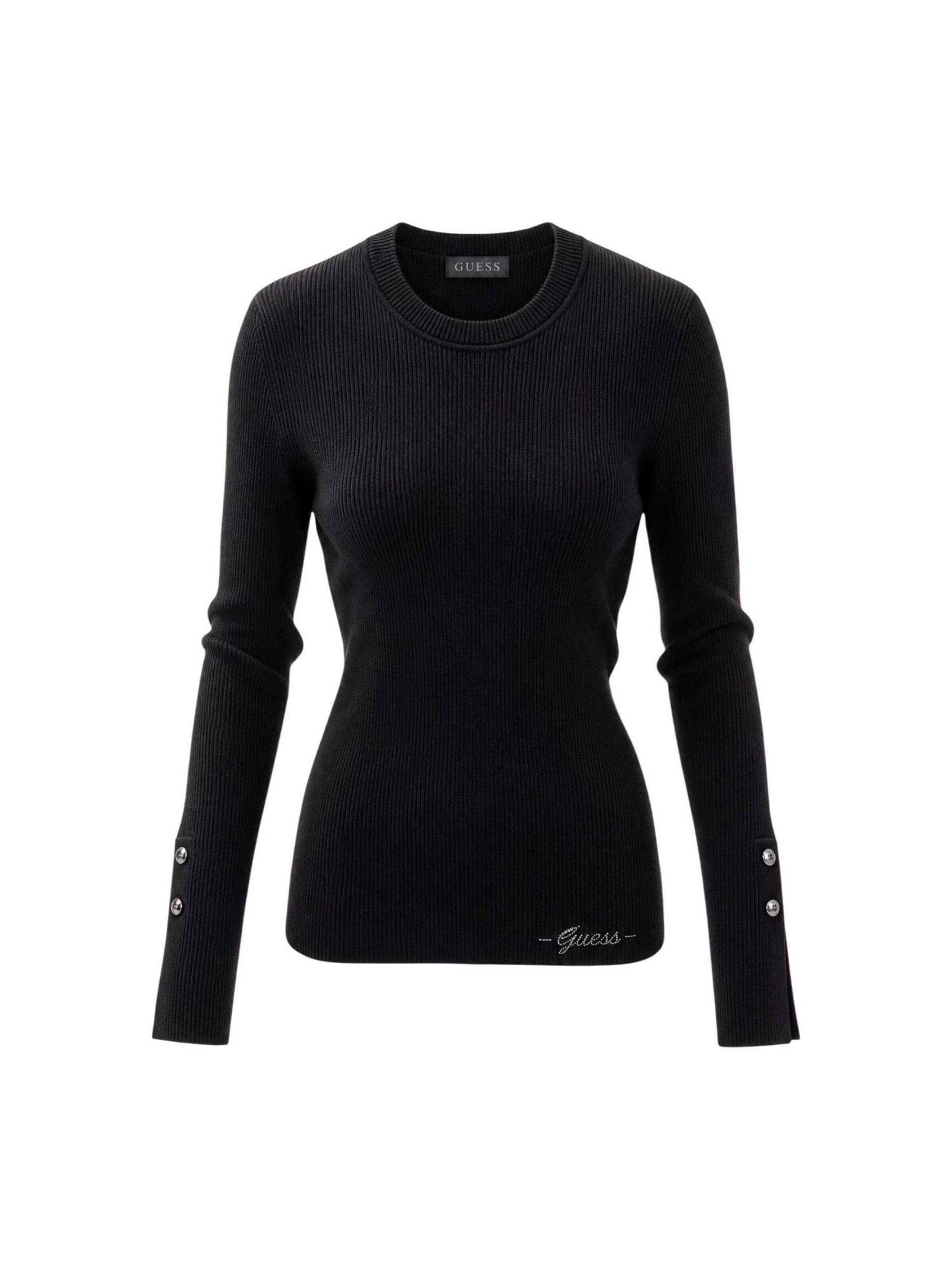 Pullover 'LS CN ELLIE SWTR W6YR09 Z0948' di GUESS in nero: frontale