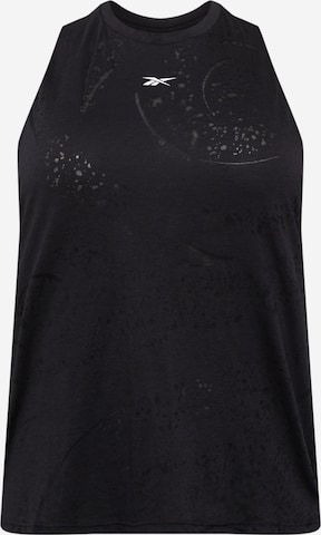 Sport top de la Reebok pe negru: față