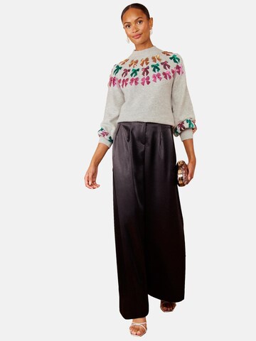 love & roses Pullover in Grau: Vorderseite