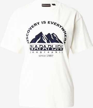 NAPAPIJRI Shirt 'SHETLAND' in Wit: voorkant