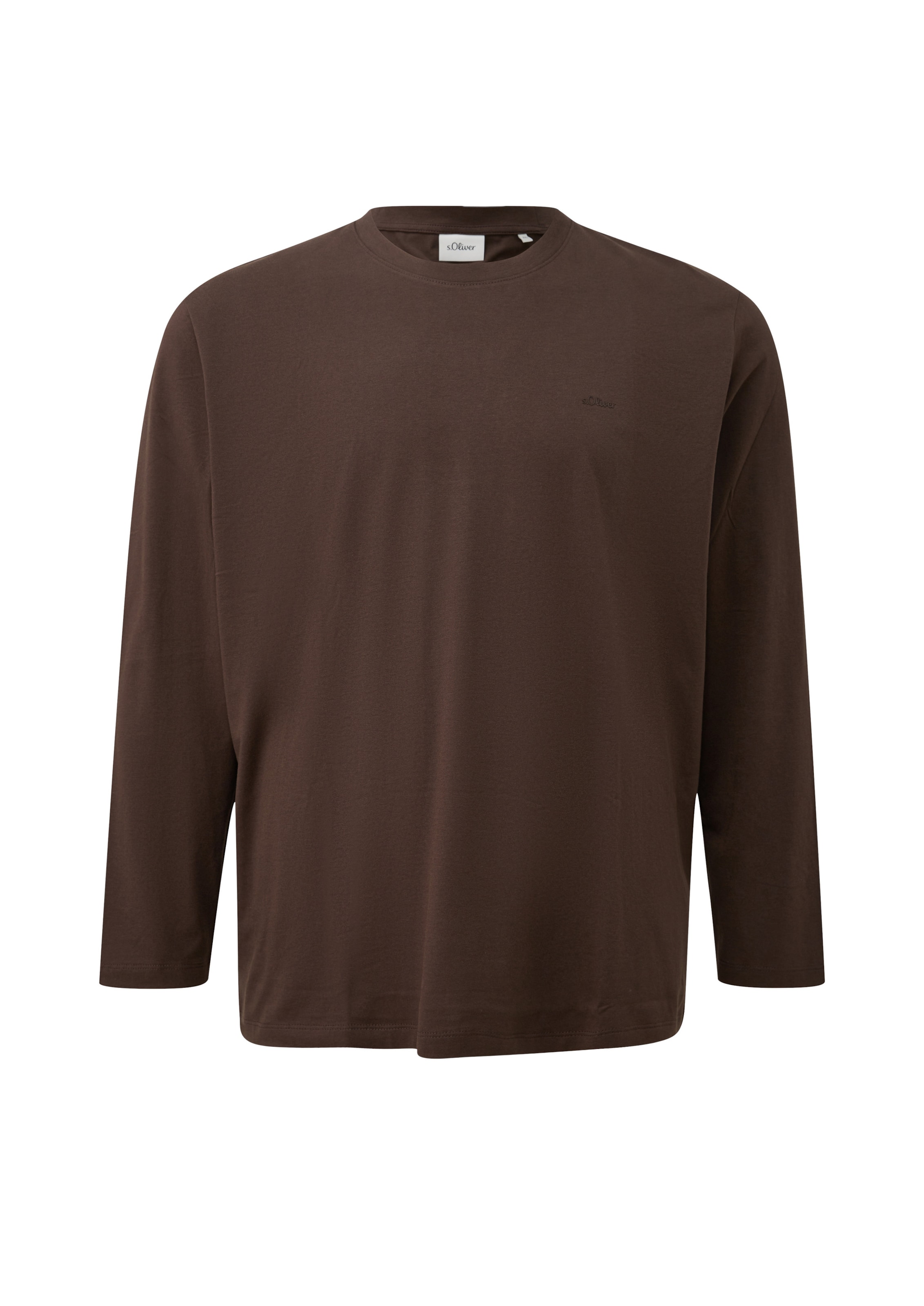 T-Shirt s.Oliver Men Big Sizes en marron : devant