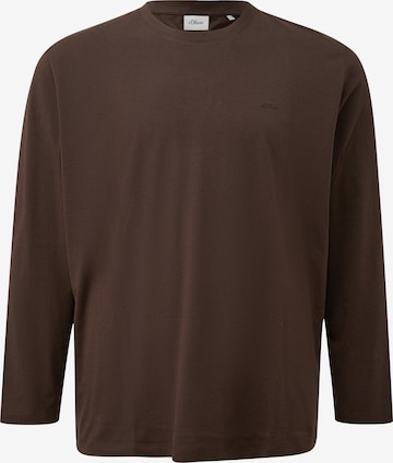 T-Shirt s.Oliver Men Big Sizes en marron : devant