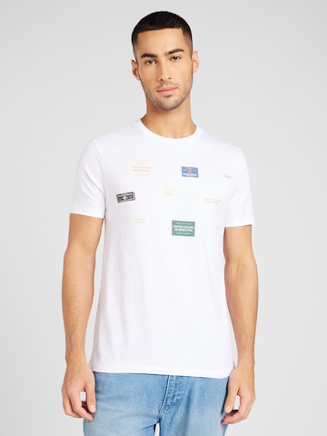 UNITED COLORS OF BENETTON Тениска в бяло: отпред