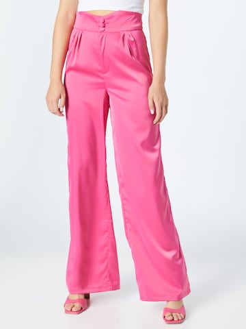 Nasty Gal - Pantalón plisado en rosa: frente