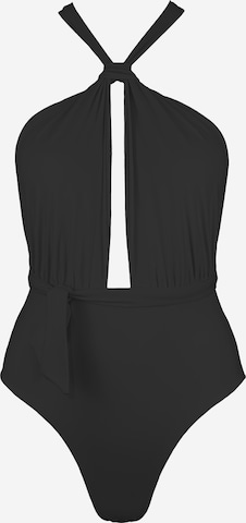 SEA ME SWIM High neck Badeanzug 'MOOREA' in Schwarz: Vorderseite