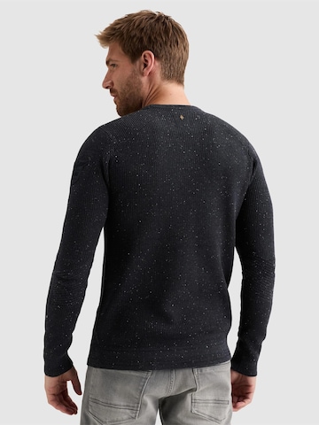 PME Legend Trui 'Pullover in a cotton blend with badges' in Blauw
