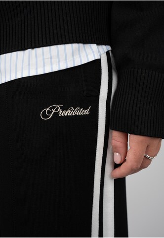 Regular Pantalon Prohibited en noir
