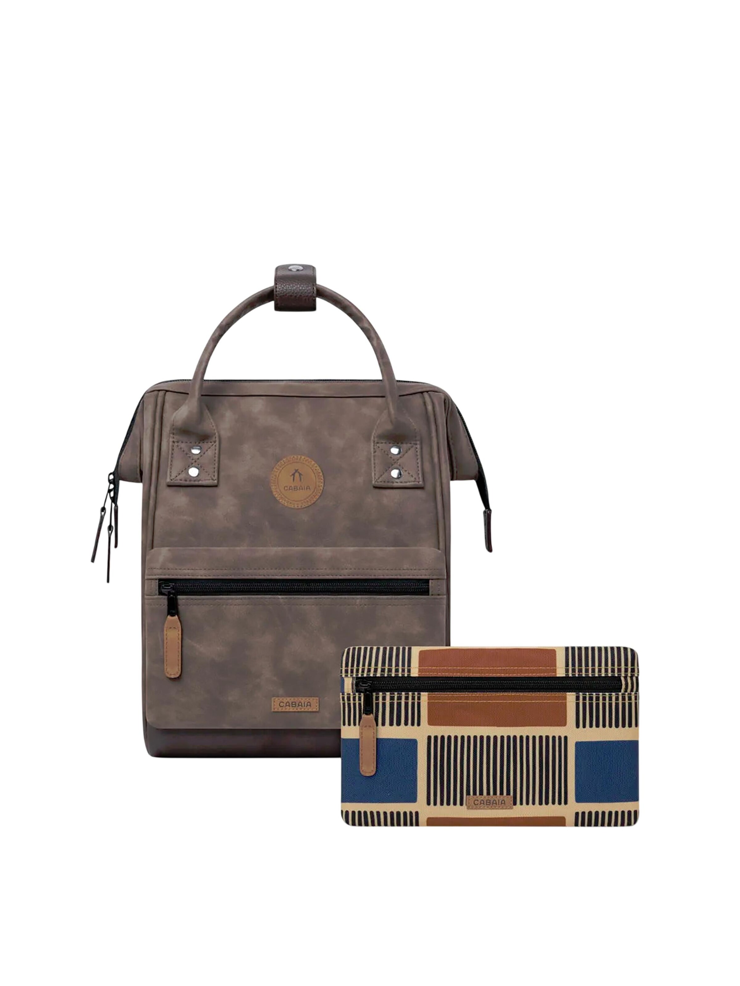 Cabaia Backpack 'Small Papeete' in Brown: front