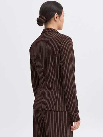 Blazer ' IXKATE PINSTRIPED BL ' di ICHI in marrone