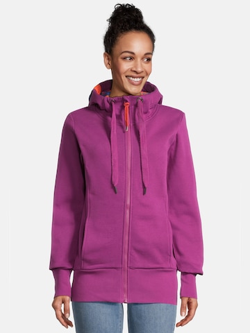 salzhaut Sweatjacke 'Schandarm' in Lila: Vorderseite