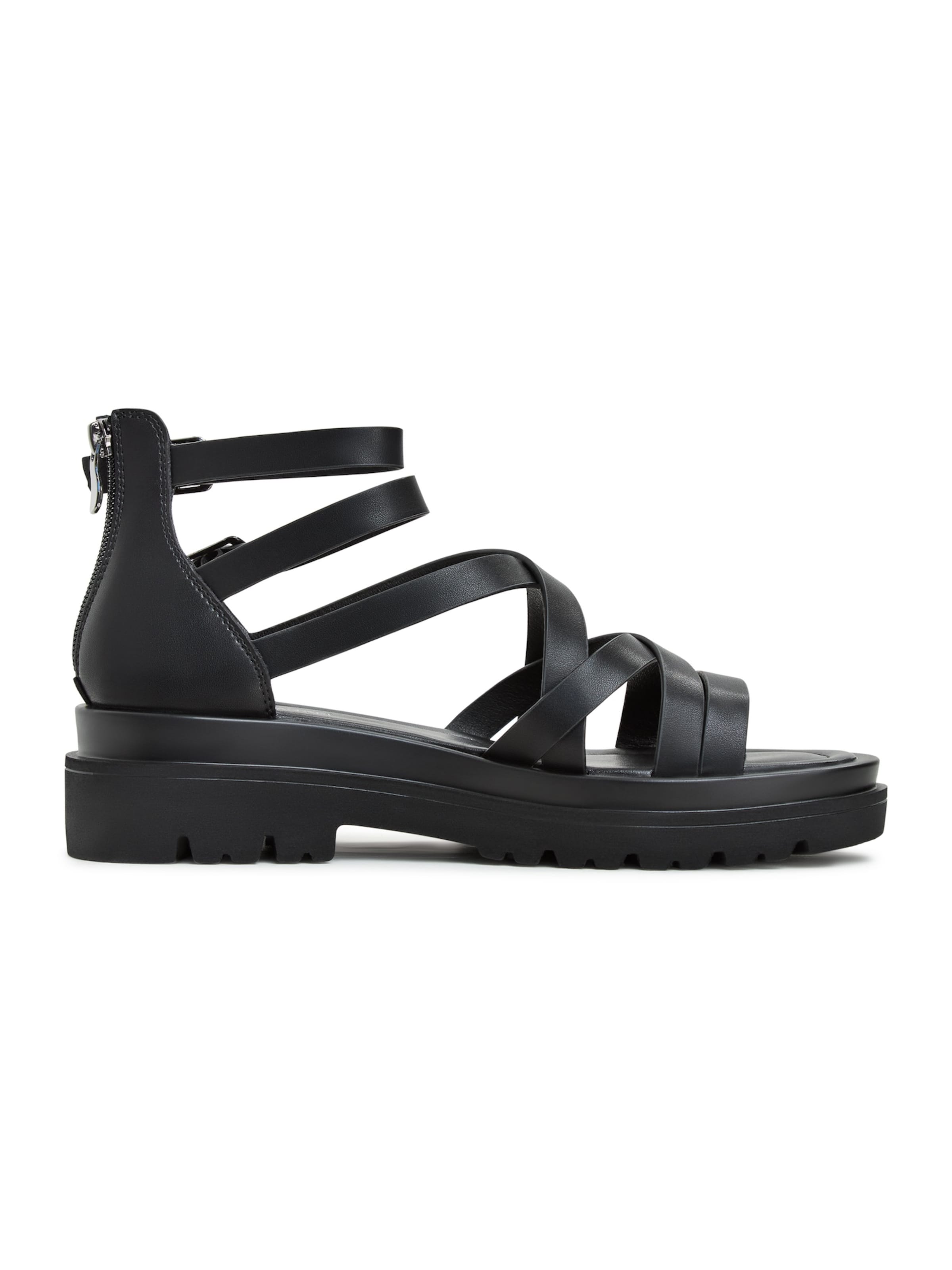 CESARE GASPARI Strap Sandals in Black