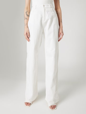 RÆRE by Lorena Rae Wide leg Jeans 'Samara' in White: front