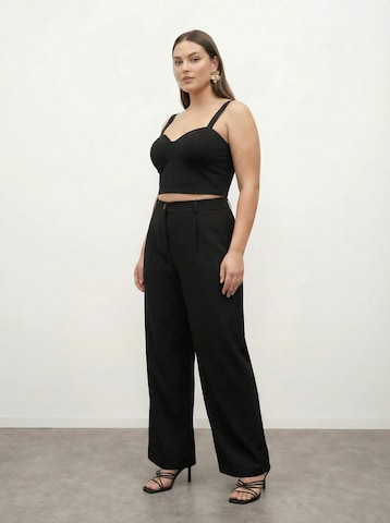 Wide Leg Pantalon à plis CITA MAASS en noir