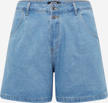 Missguided Plus Regular Shorts in Blau: predná strana