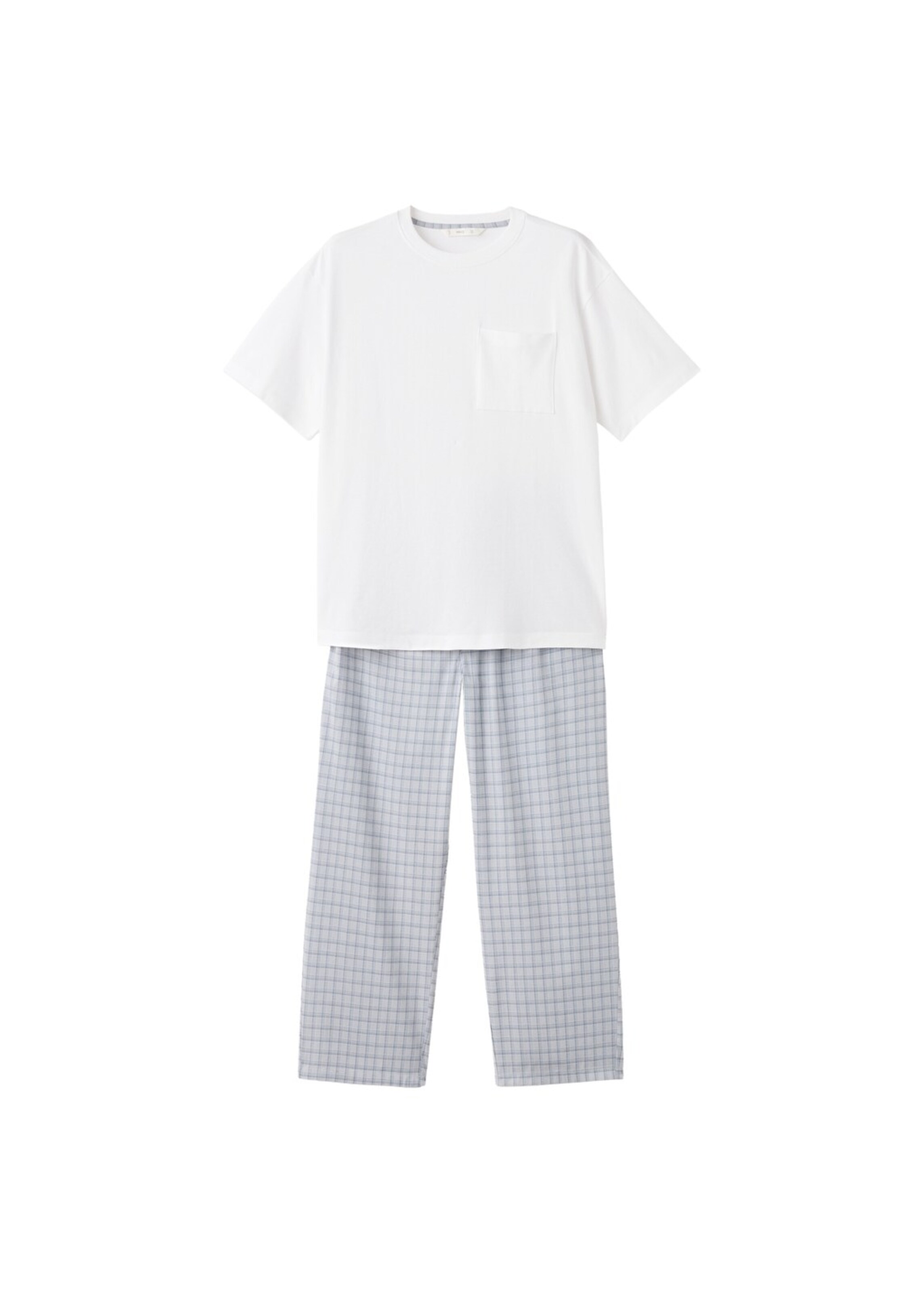MANGO MAN Long Pajamas 'Ancla' in Blue: front