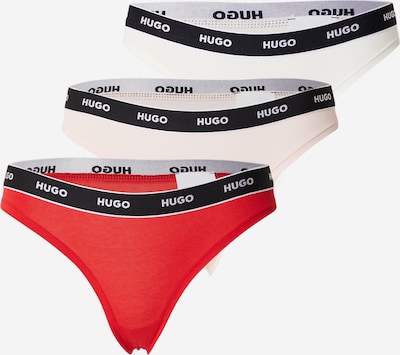 HUGO Tanga gaćice u rosé / crvena / crna / bijela, Pregled proizvoda