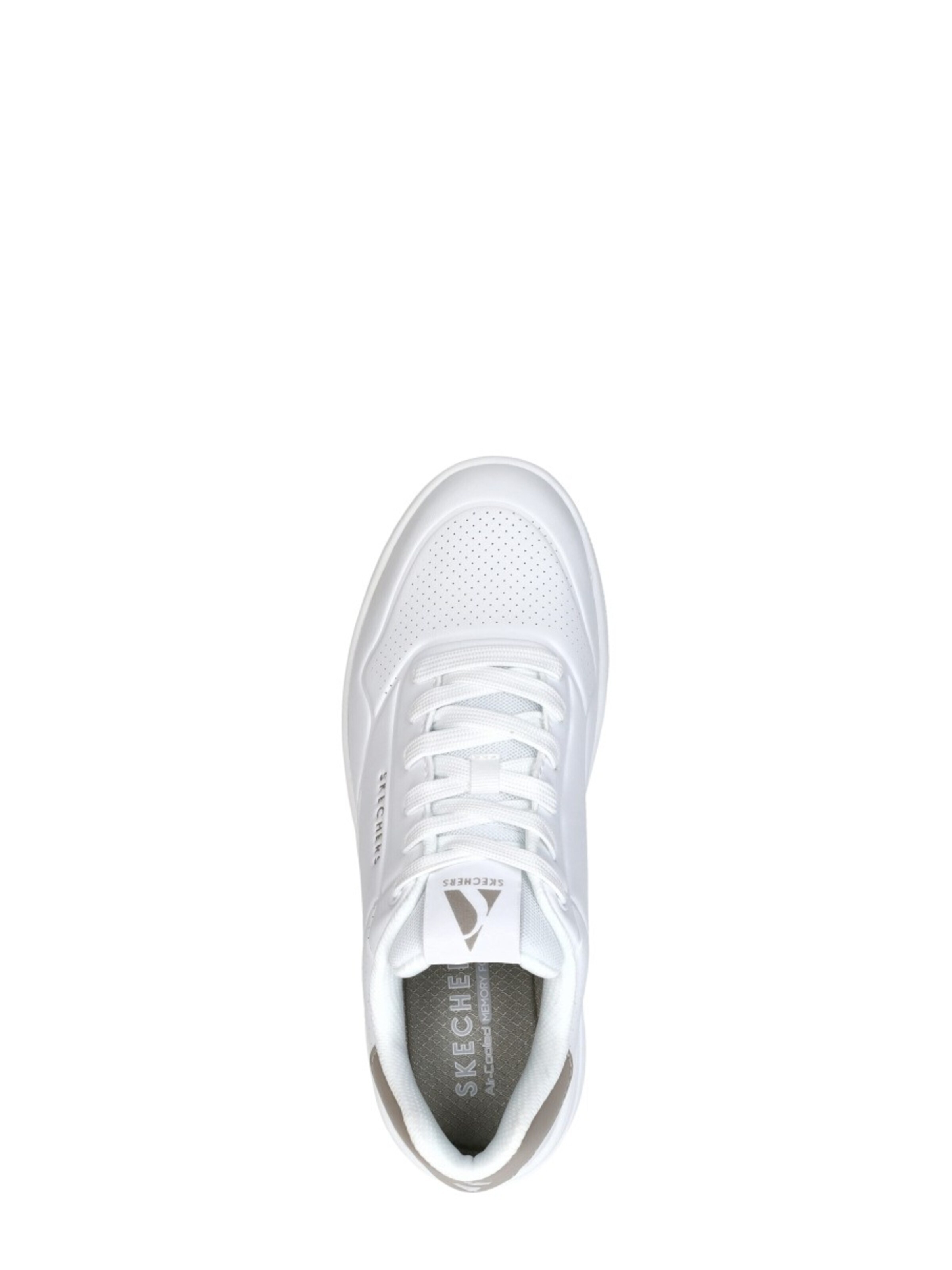 Baskets basses 'Uno Court' SKECHERS en blanc