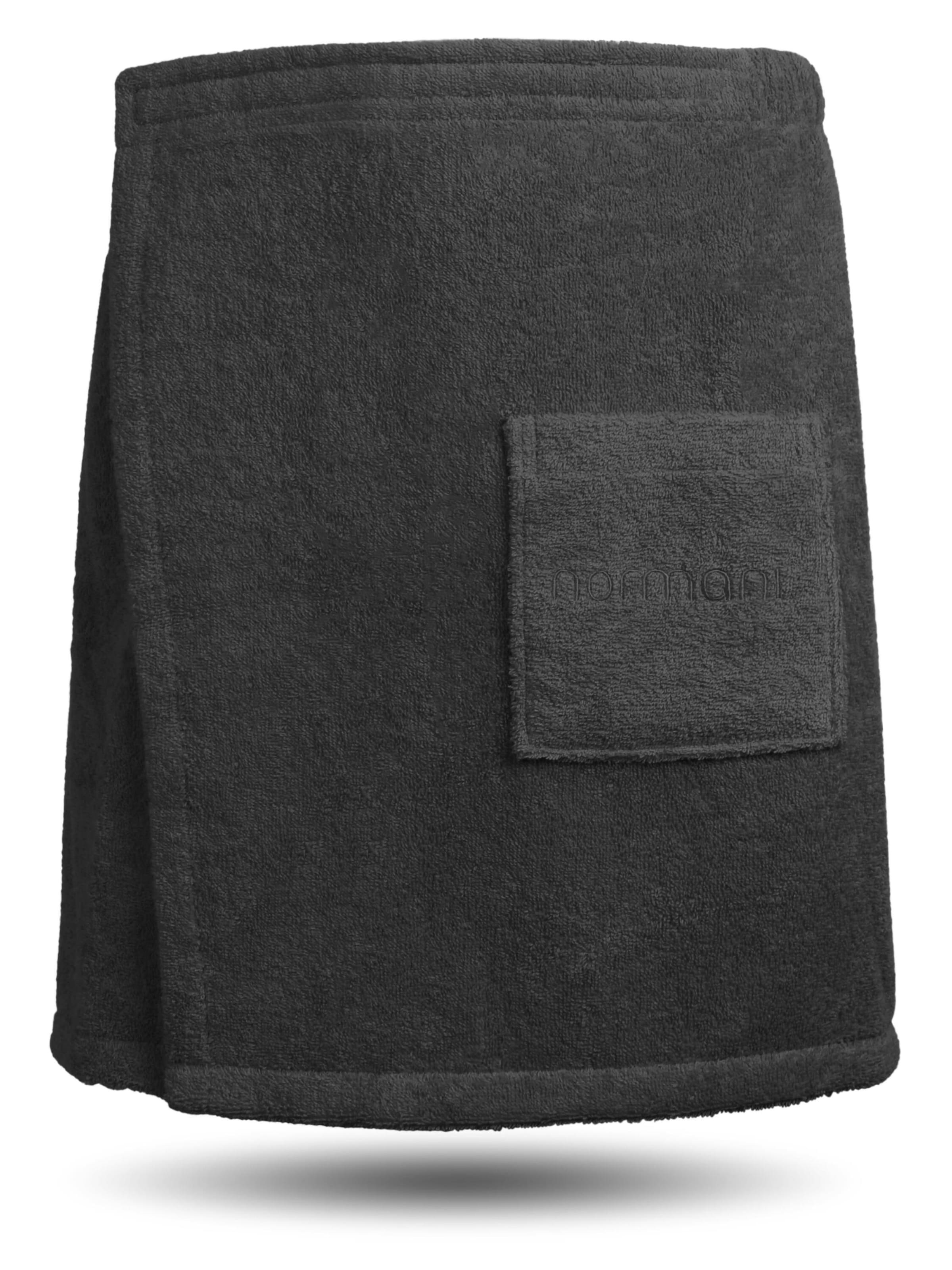 Peignoir court 'Mersin' normani en gris : devant