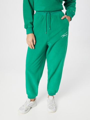 Effilé Pantalon Tommy Jeans en vert : devant