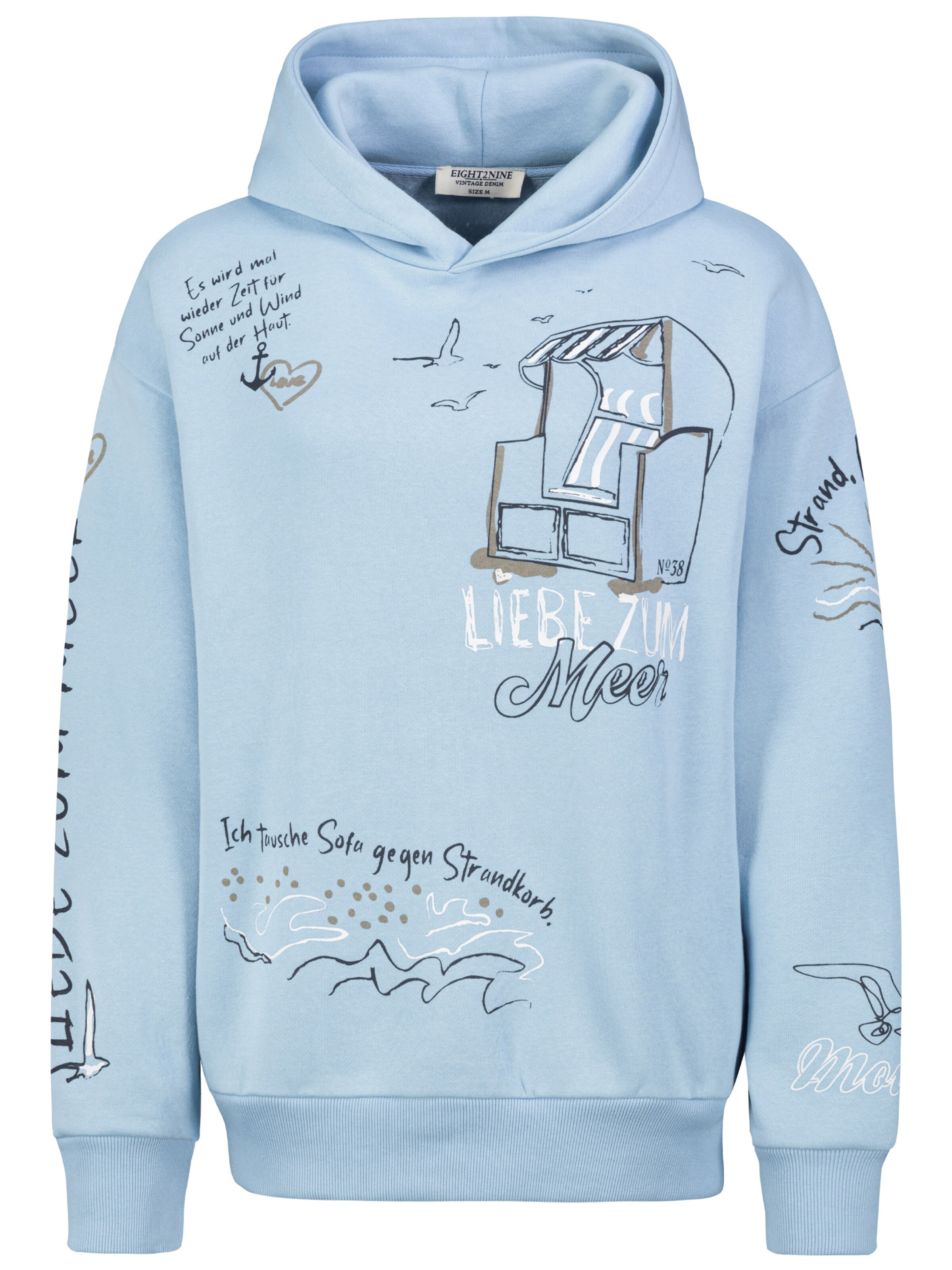 Eight2Nine Sweatshirt in Blau: Vorderseite