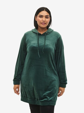 Robe-chemise 'HELENA' Zizzi en vert : devant
