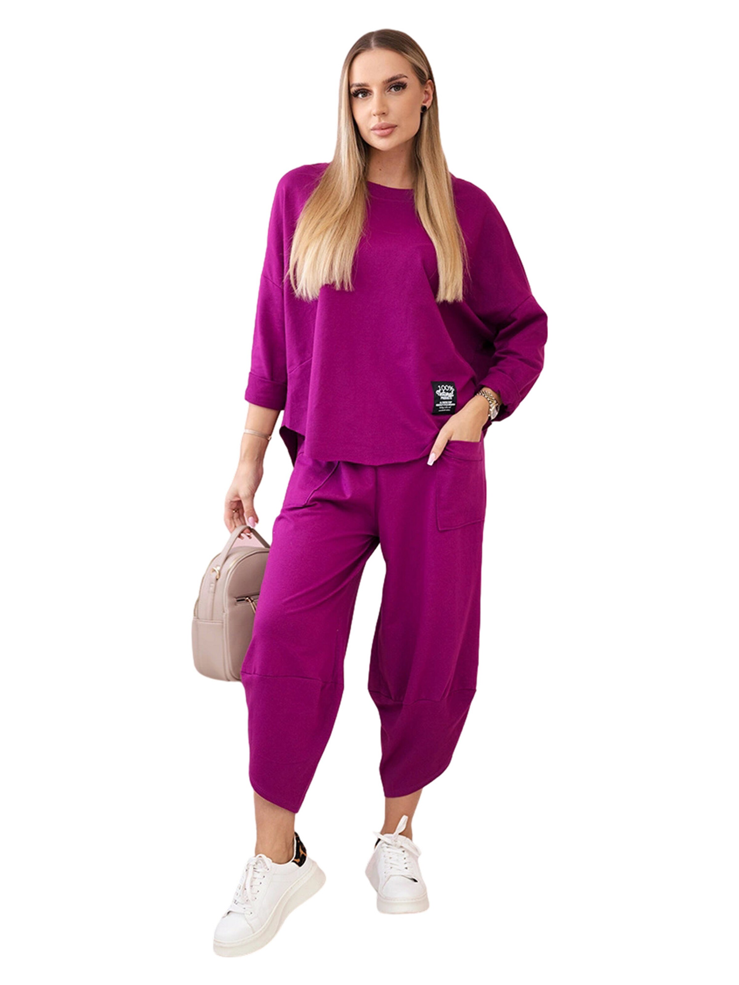 Lumera Tepláková súprava 'Cerise' - Fialová: predná strana