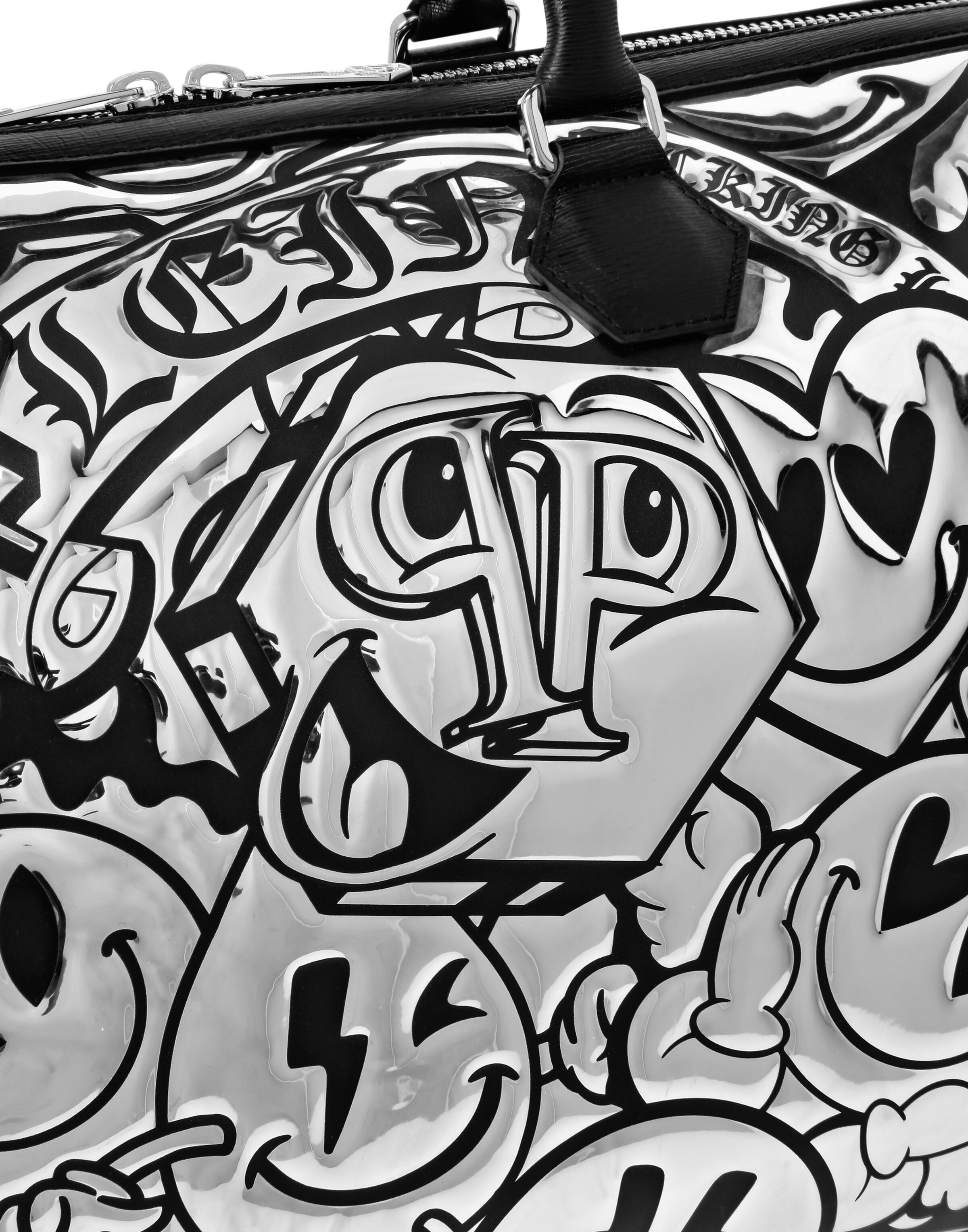 Philipp Plein Suitcase ' Smile ' in Silver