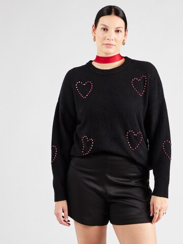 Pullover 'CARDaisy' di ONLY Carmakoma in nero: frontale