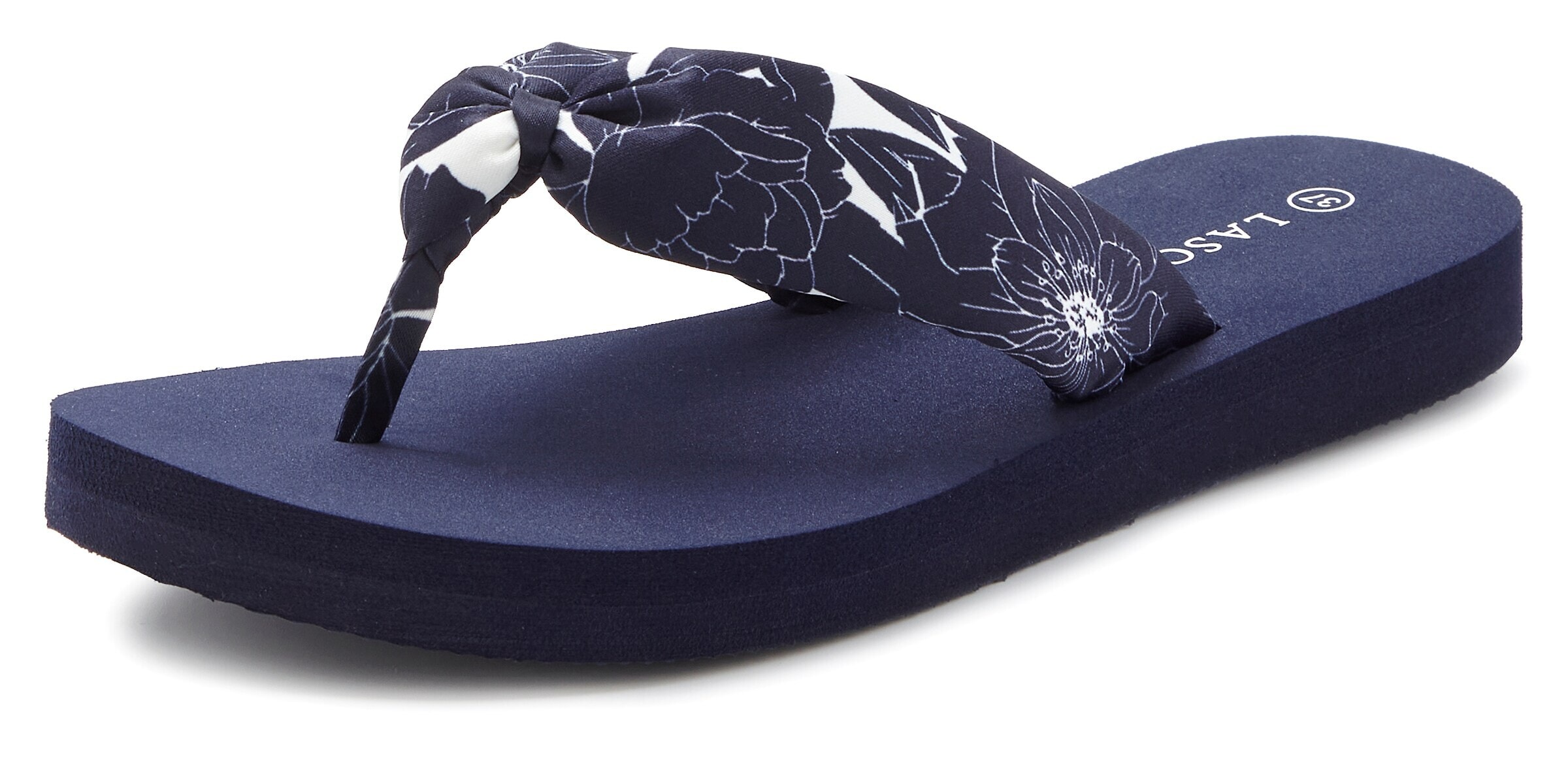 Flip-flops de la LASCANA pe albastru: față