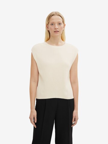 TOM TAILOR Sweater in Beige: front