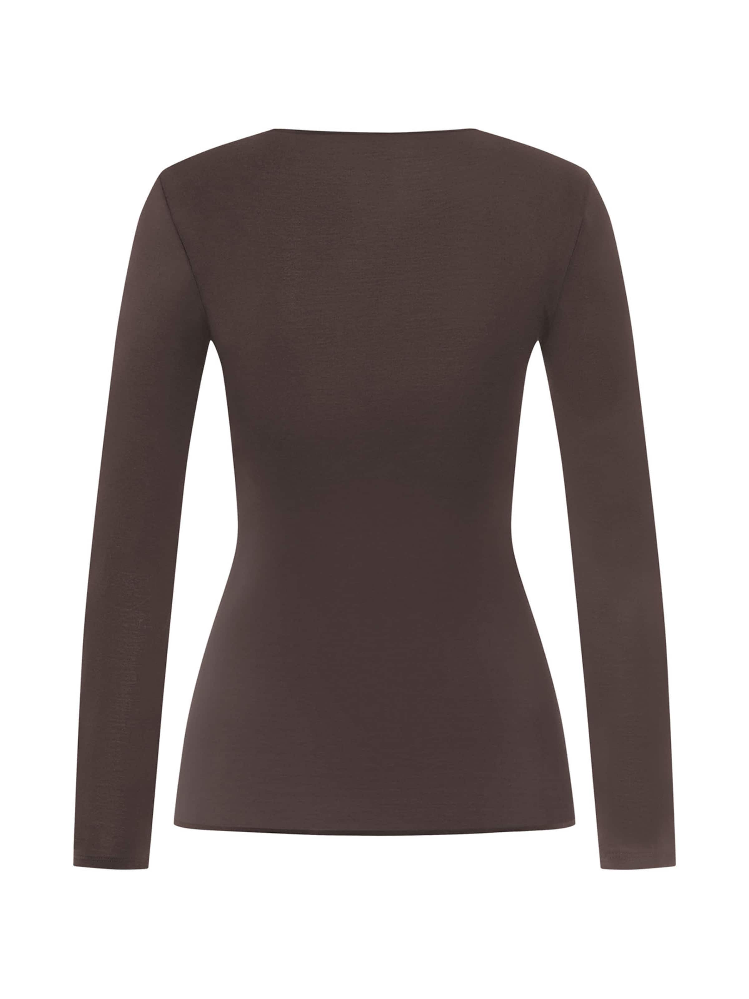 T-shirt ' Cotton Seamless ' Hanro en marron