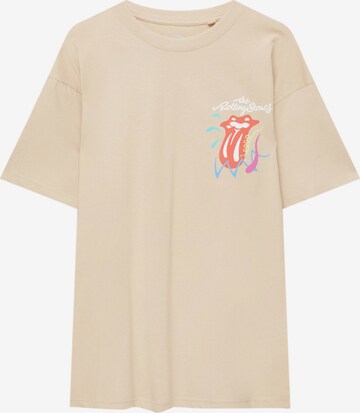 Pull&Bear T-Shirt in Beige: predná strana