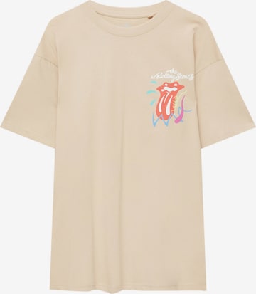 Pull&Bear Shirt in Beige: voorkant