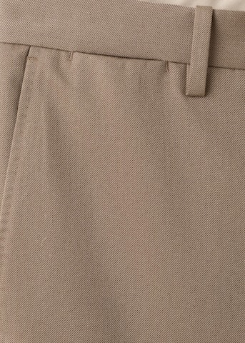 MANGO MAN Regular Pleat-Front Pants 'Ferrara' in Brown