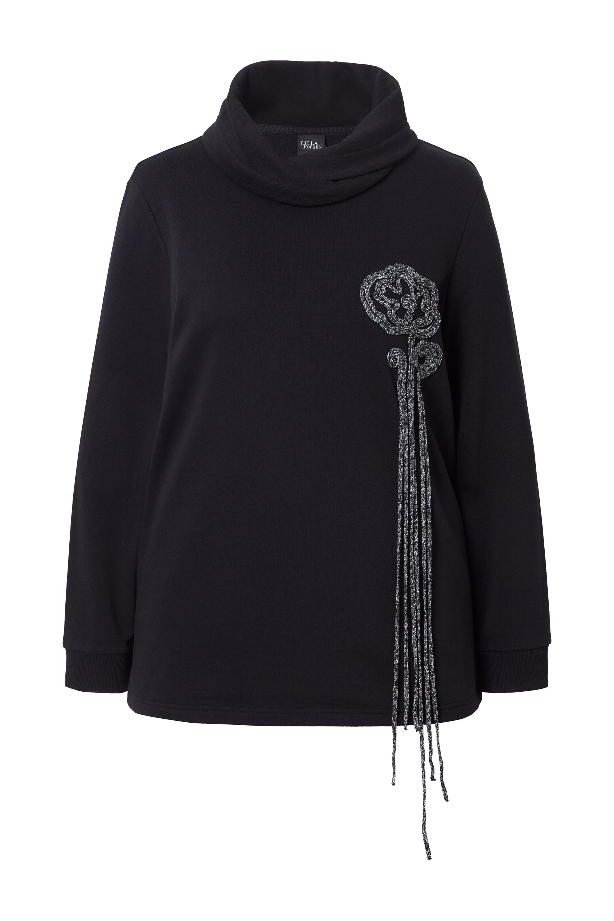 Ulla Popken Sweatshirt in Schwarz: Vorderseite