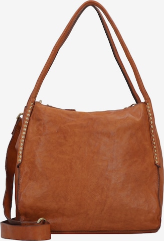 Borsa a spalla 'Viola' di Campomaggi in marrone: frontale