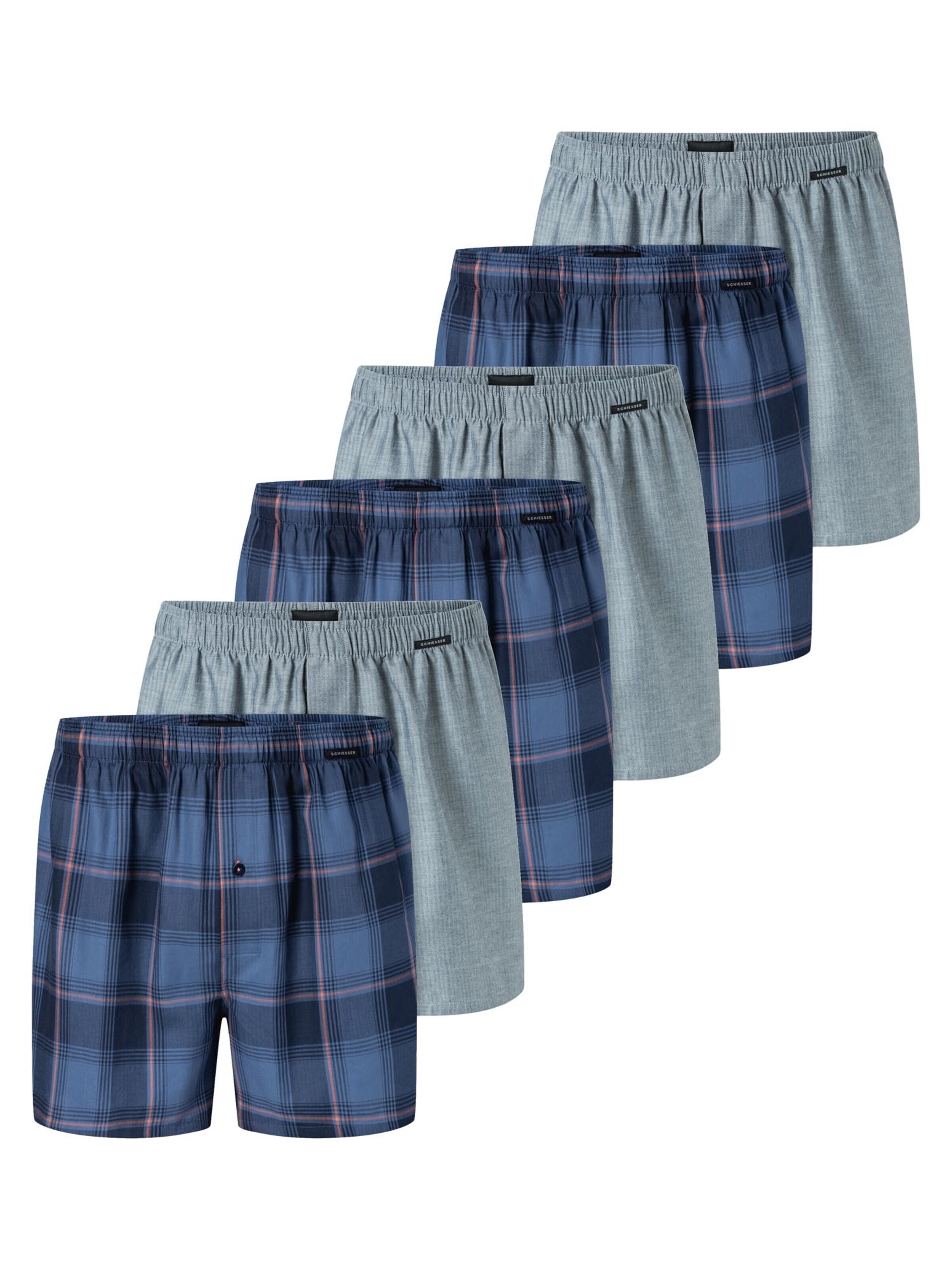 SCHIESSER Boxershorts 'Web' in Blauw: voorkant