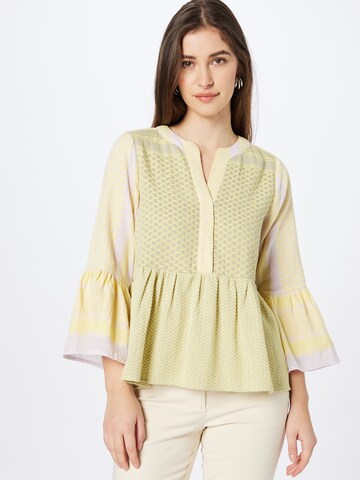 Summery Copenhagen Blouse 'Kenya' in Geel: voorkant