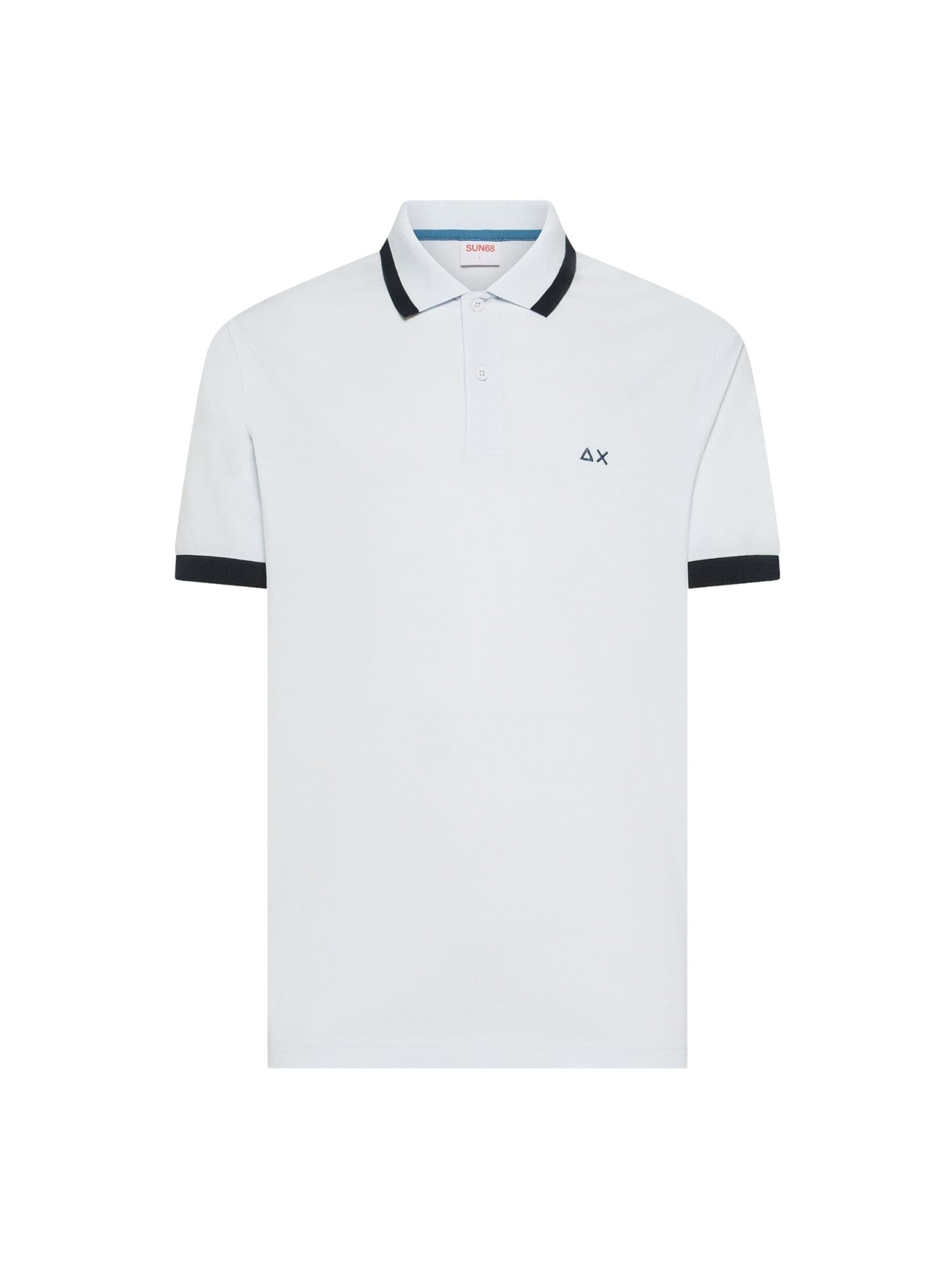 T-Shirt 'stretch cotton polo shirt' SUN68 en blanc : devant