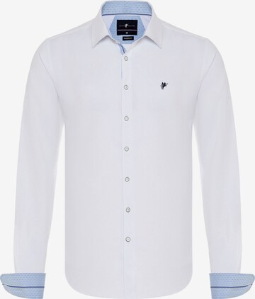 DENIM CULTURE Regular Fit Skjorte 'Arne' i hvit: forside