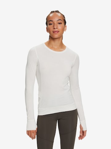 ESPRIT Functioneel shirt in Wit: voorkant