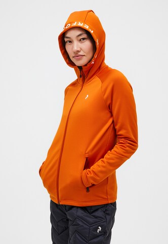 PEAK PERFORMANCE Funktionsfleecejacke 'Rider' in Orange: Vorderseite