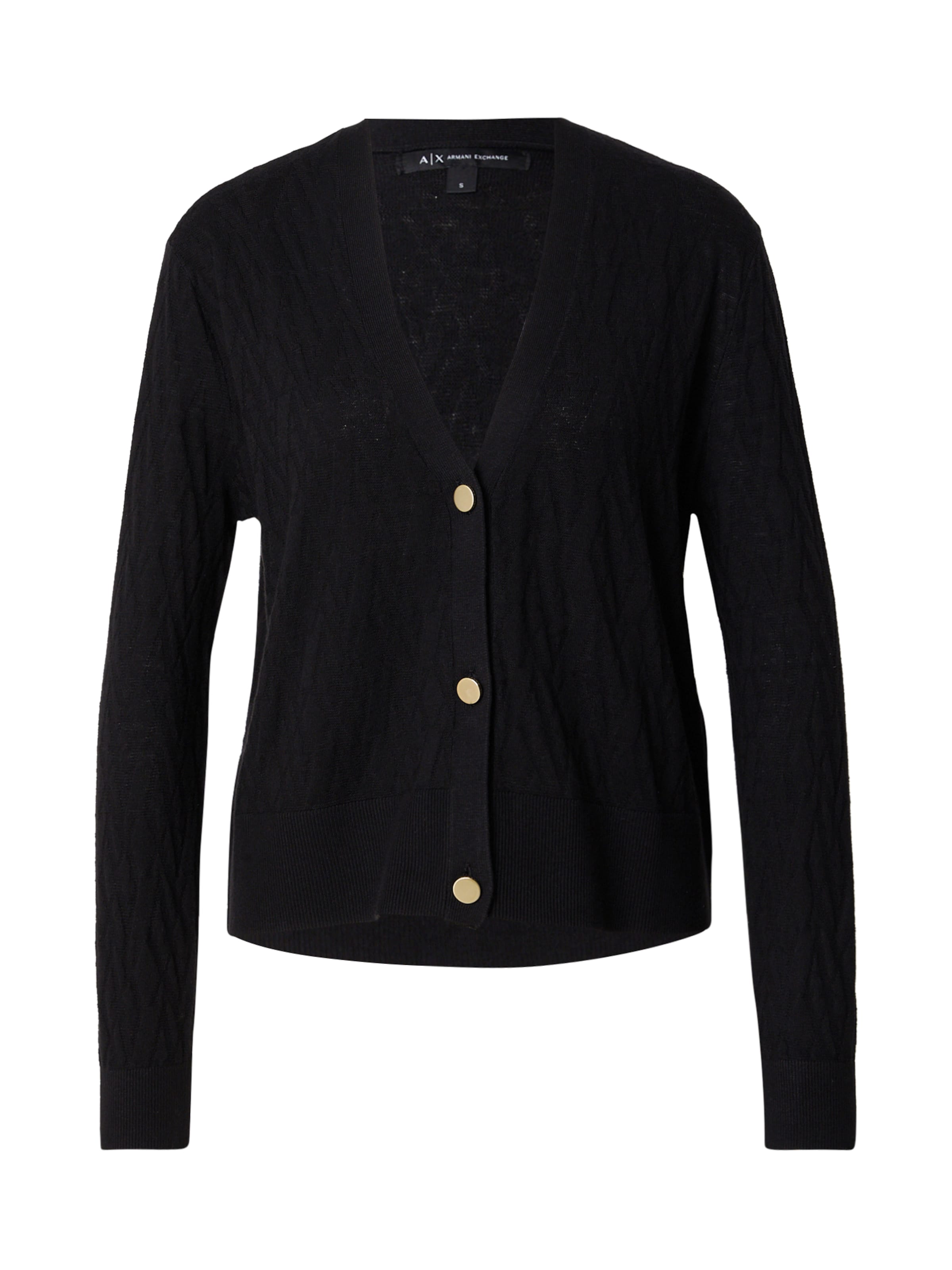 ARMANI EXCHANGE Knit cardigan in Black: front