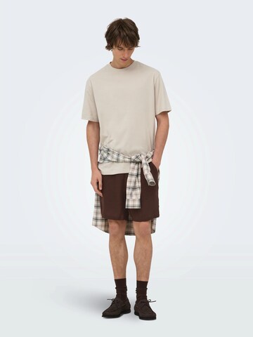 T-Shirt 'ONSFREDDIE' Only & Sons en beige