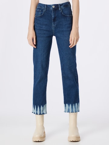 Cartoon Flared Jeans in Blue: front