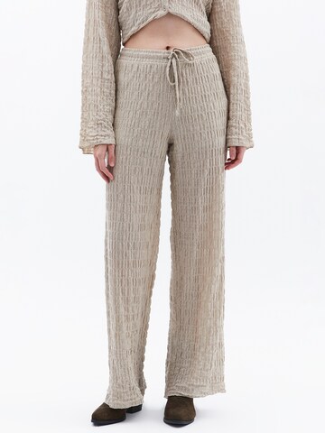 OXXO Wide leg Trousers in Beige: front