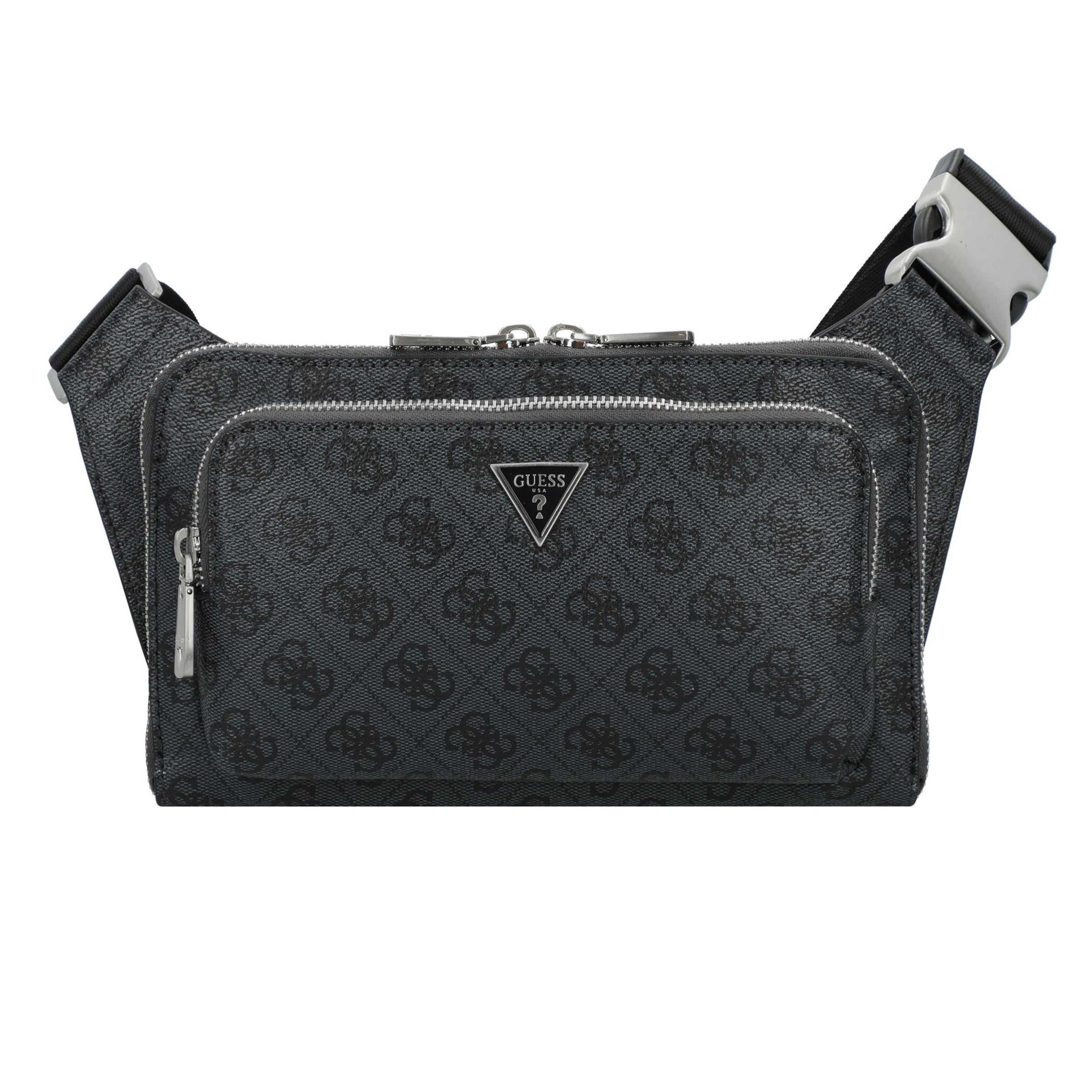 GUESS Fanny Pack 'MILANO FLAT BUMBAG W FRT PKT' in Grey: front